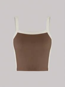 SHEIN LUNE Áo ba lỗ sọc caro màu sắc mùa hè cho nữ (3 chiếc) - Nhiều màu - Xem 4