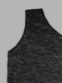 EgrlEra Lace One-Shoulder Women Blouse (Random Cutting) Y2K Outfit  - Black - View 4