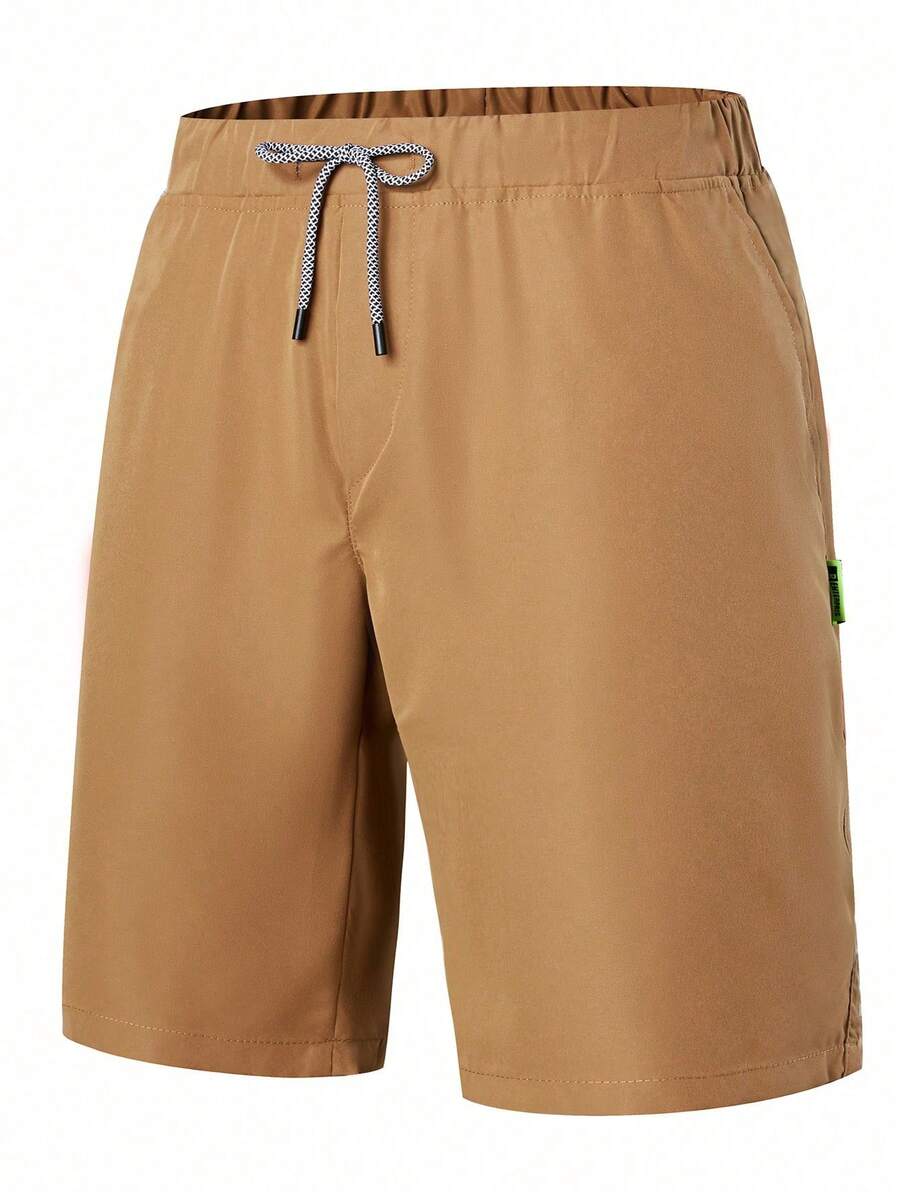 Quần short Bermuda thể thao có dây rút mùa hè thông thường dành cho nam - Cà phê nâu - Xem 1