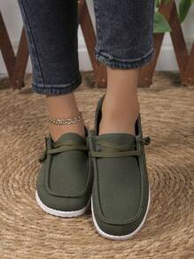 Zapatos deportivos informales para mujer livianos, cómodos y para todas las estaciones - Verde militar - Ver 3