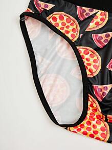 Boxers de moda para hombre con estampado de pizza