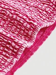 SHEIN MOD 女式復古牛仔上衣，棉質，粉色，甜美蝴蝶結，背心款 - 粉色 - 查看 4