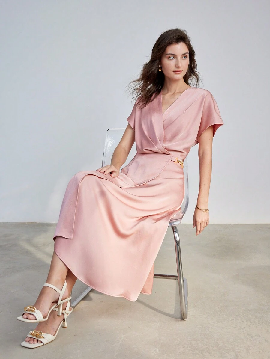 MOTF PREMIUM ĐẦM CỔ CỔ BATWING WRAP HEM