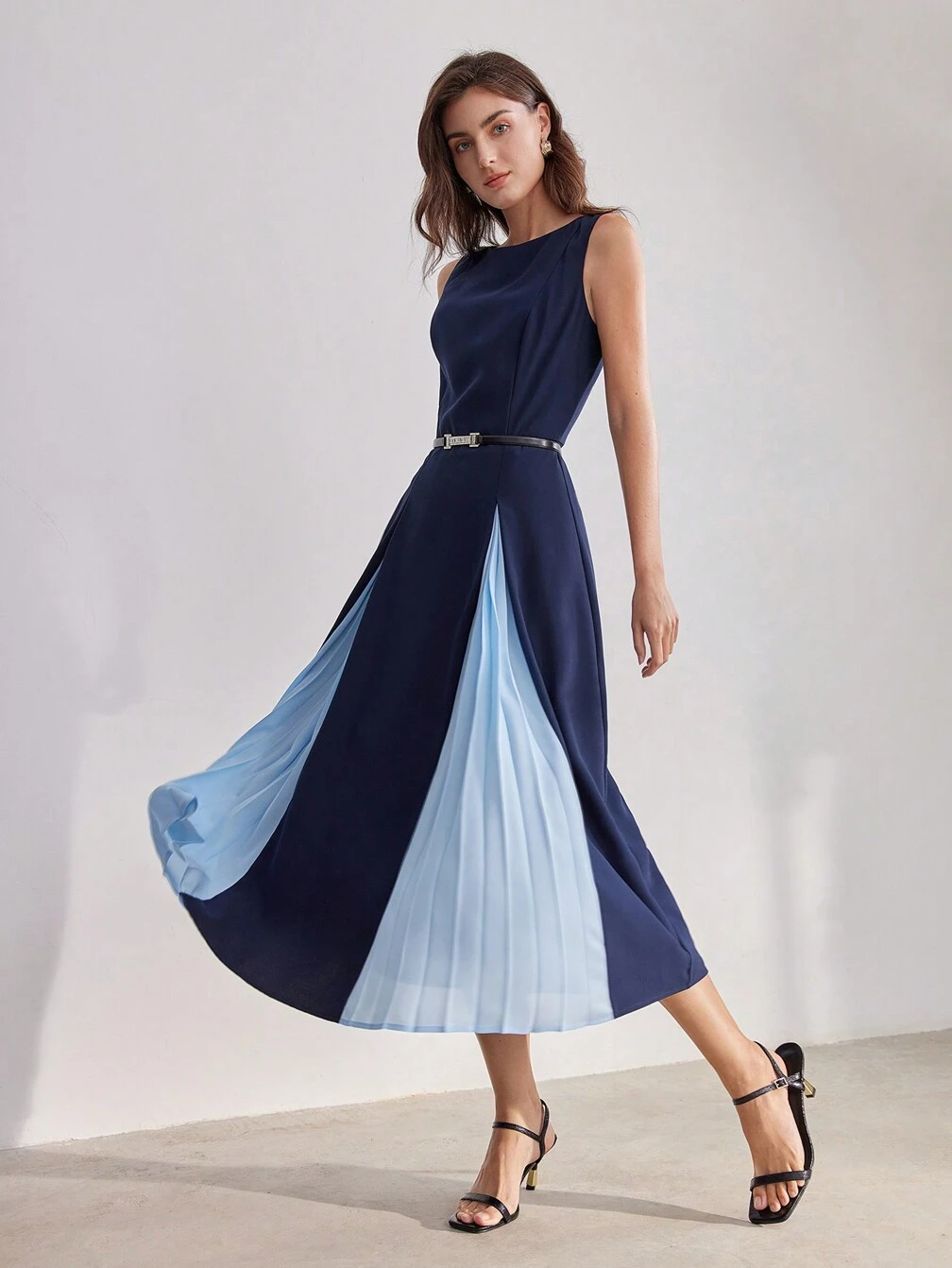 pleated summer dress Hot Pink Pleats Dress