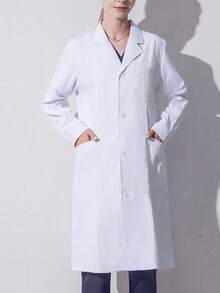 cimmuovere Long-Sleeved Lab Coat With Pockets