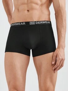 Men's Letter Tape Boxer Briefs (4-Piece Set) - Multicolor - View 3