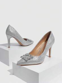 CUCCOO HITCHD 女鞋時尚閃亮高跟鞋，適合情人節或婚禮，春夏晚會鞋，假期鞋，夏季特賣