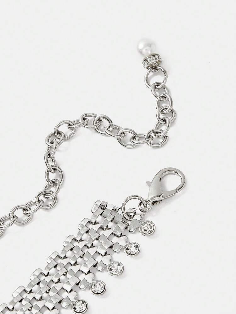 1pc Women's Sexy Rhinestone/Metal Bar Chain Waist Belt, Suitable For Concert/Festival/Party/Night Club