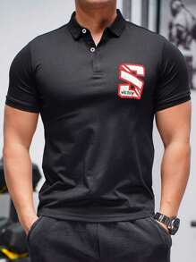 Gym Rark Kaos Polo Olahraga Pria - Hitam - View 1