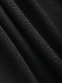 DAZY Women's Summer Solid Color Off Shoulder Twist Short Sleeve T-Shirt For Chest,Crop Tops Women Going Out Tops Women - Black - View 3