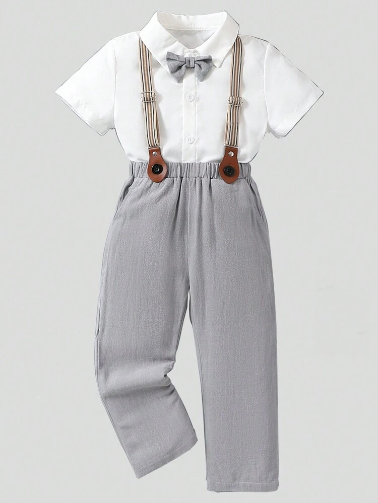 Toddler Boys' Gentleman Style Casual College Outfits 2pcs/Set