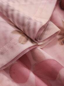 DAZY 女士夏季优雅雪纺蝴蝶印花扭曲 V 领喇叭袖美人鱼礼服舞会礼服 - 粉色 - 查看 10