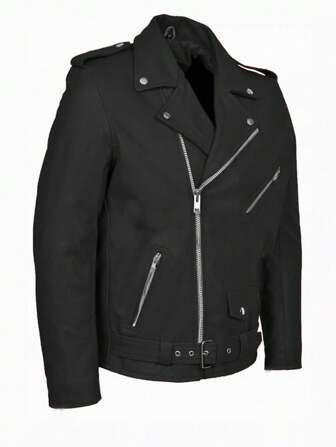 European And American Style Hot-Selling Euro Size Motorcycle Men Leather Jacket, Spring & Autumn Outerwear