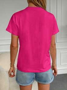 Cottnline 字母圖案T恤 - 粉色 - 查看 6