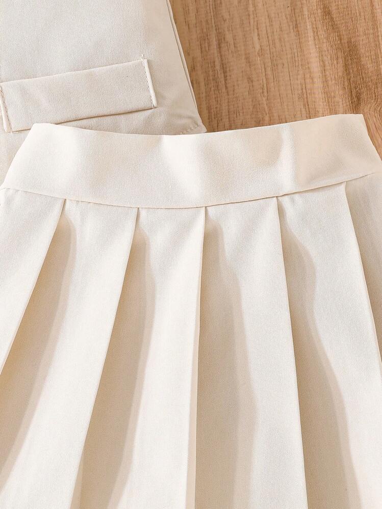 Elladie kids Conjunto de 2 peças de regata e saia sem mangas para bebê menina no verão - Damasco - Visão 7