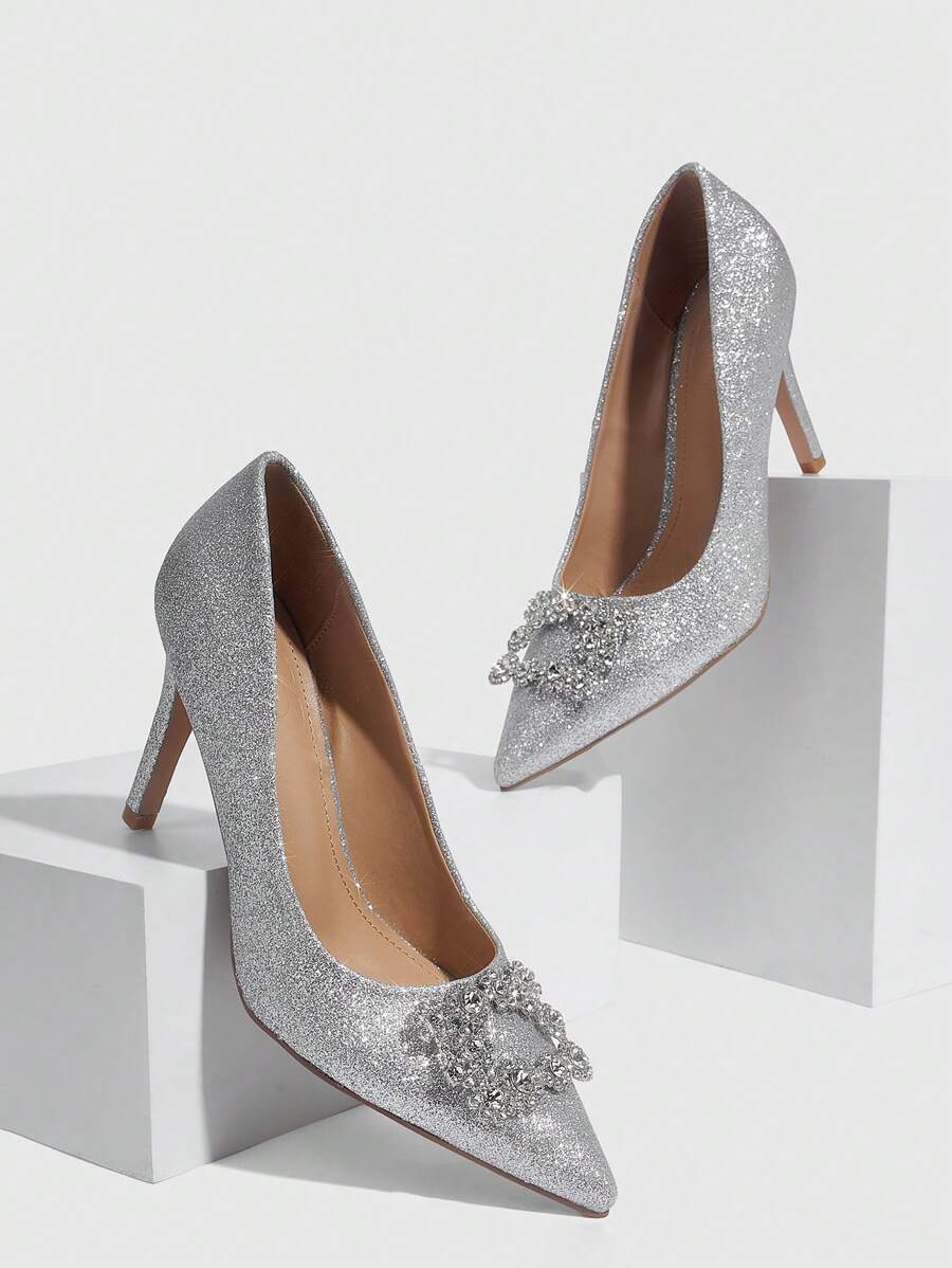 CUCCOO HITCHD 女鞋時尚閃亮高跟鞋，適合情人節或婚禮，春夏晚會鞋，假期鞋，夏季特賣