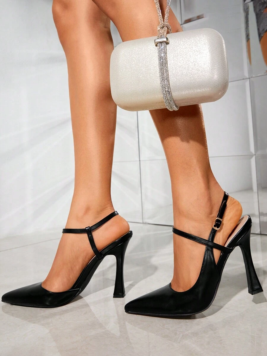 CUCCOO SZL 女士鞋子时尚高跟鞋女夏季毕业高跟鞋舞会高跟鞋度假鞋夏季促销派对坏人时尚别致华丽风格万圣节圣诞节迪斯科派对性感夜间外出秋季 - 黑色 - 查看 1