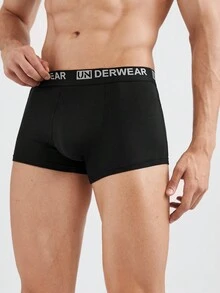 Men's Letter Tape Boxer Briefs (4-Piece Set) - Multicolor - View 9