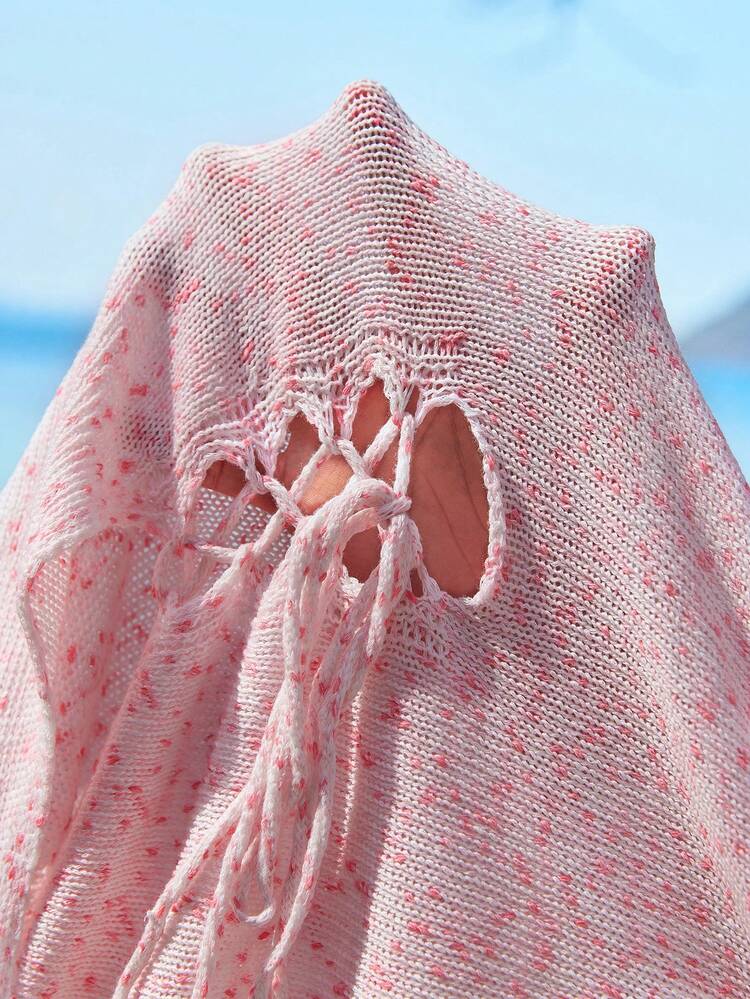 Teenage Girls Cute Sweet Knitted Tie Strap Sundress Cover-Up Summer