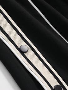 FRIFUL 女士拼色簡約日常裙 - 黑色 - 查看 8