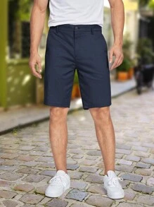 Calvornis 男士傾斜口袋百慕大短褲 - 藏蓝色 - 查看 5