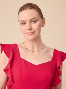 MOTF PREMIUM 18K GOLD PLATED SWEET HEART DELICATE CHAIN NECKLACE, VALENTINES, MOTHER'S DAY, MOM GIFT - Multicolor - View 7