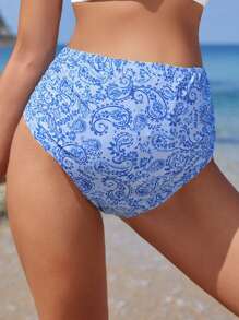 SHEIN Bottom de traje de baño de vacaciones de verano vintage estampado de paisley para maternidad