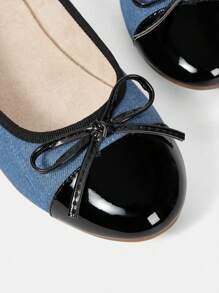 CUCCOO DOLLMOD Women Bowknot Decorated Simple Daily Flat Shoes - Blue - View 7