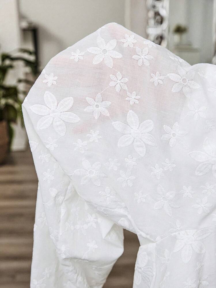 Pantalon long d'été texturé blanc pour femmes
