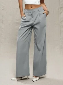 MUSERA Pantalón de pierna recta sastre para negocios, oficina y trabajo, ideal para primavera, vacaciones de verano y vacaciones