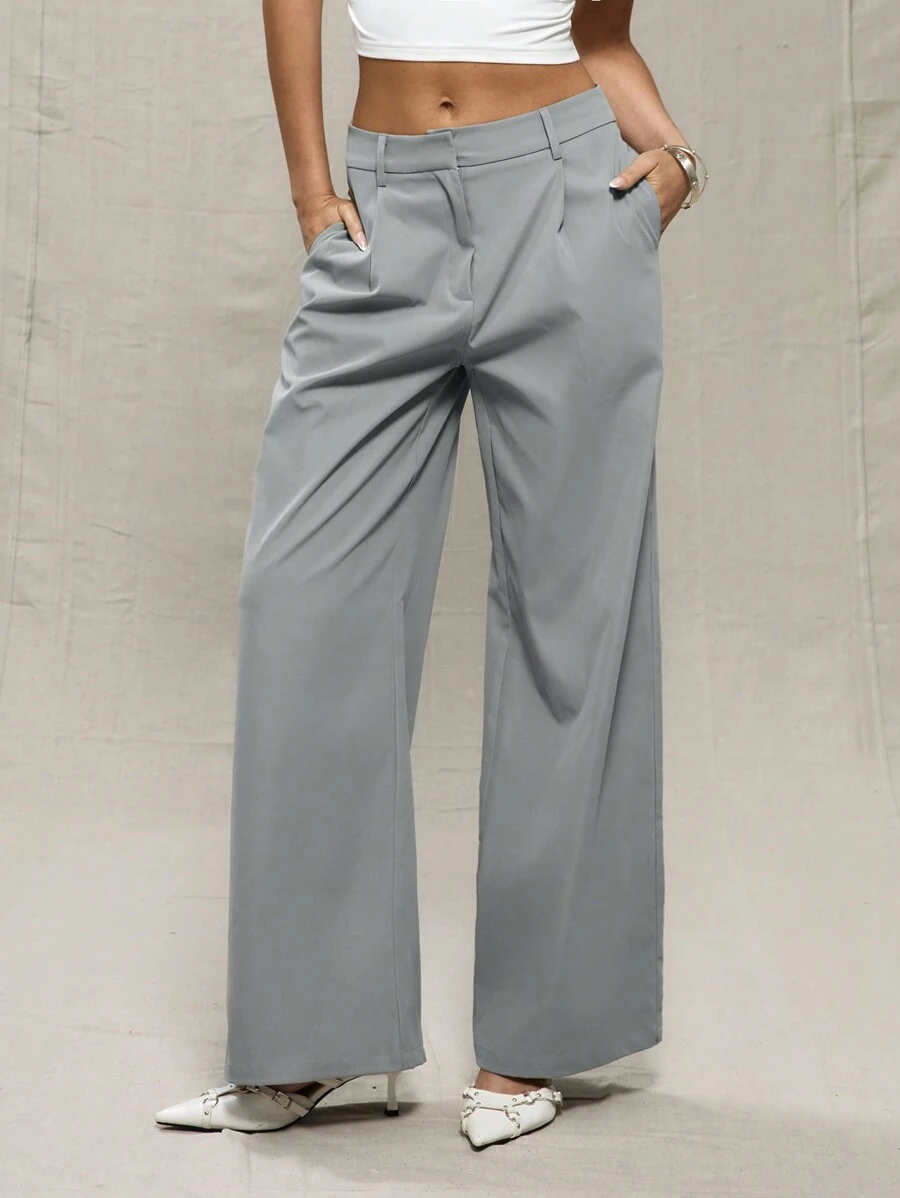 MUSERA Pantalón de pierna recta sastre para negocios, oficina y trabajo, ideal para primavera, vacaciones de verano y vacaciones