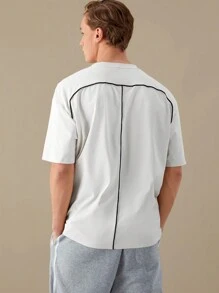 Manfinity VCAY Men Casual Letter Graphic Drop Shoulder Tee