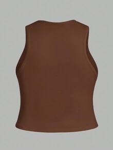 Slaydiva 2 piezas Camiseta de tirantes de unicolor para mujer de talla grande, adecuada para el verano - Multicolor - Ver 3