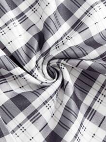Lowkey Lull Women's 3pcs/Set Solid Color & Plaid Pattern Summer Pajama Shorts, Sleep Bottom