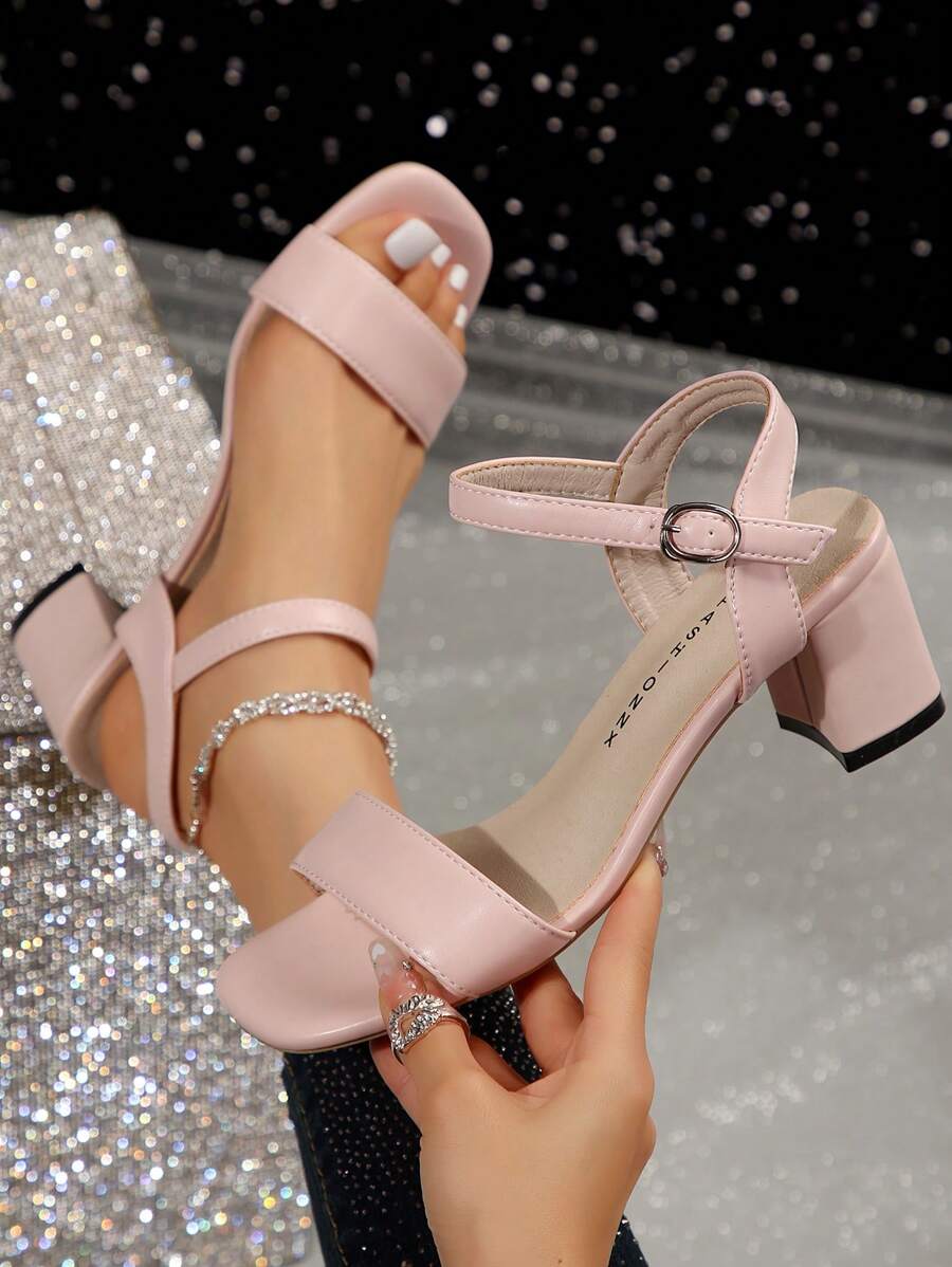 女士高跟涼鞋，舒適婚鞋，女夏季鞋，女式涼鞋，粗跟鞋