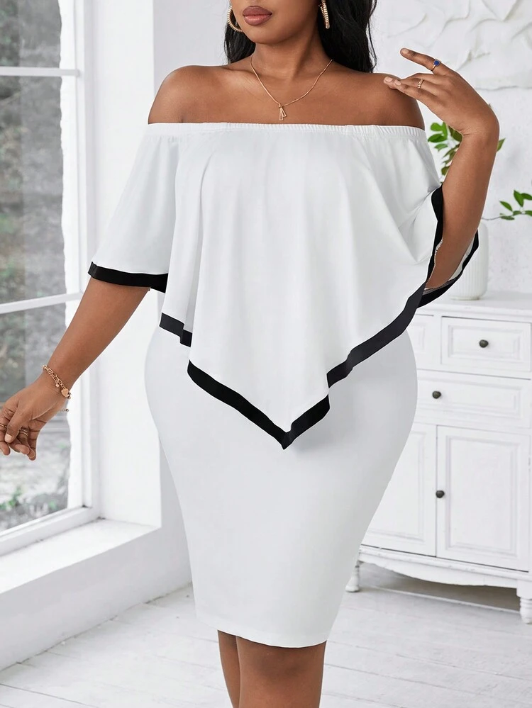 green emerald velvet dress Velvi Tea-Length White Graduation Dress Sisi White / XSmall main image 1