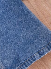 Tween Girl Màu Trơn Đơn Giản Hàng Ngày 2 Món/Bộ Trang Phục - trắng - Xem 7