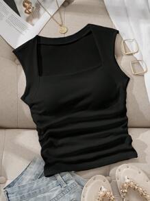 Comfortcana 2pcs Bra-Free Padded Slim Fit Sexy Women Tank Top, Built-In Bra - Multicolor - View 5