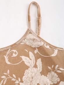 SHEIN Unity 女士花卉印花假日風格夏季吊帶連衣裙 - 白色 - 查看 5