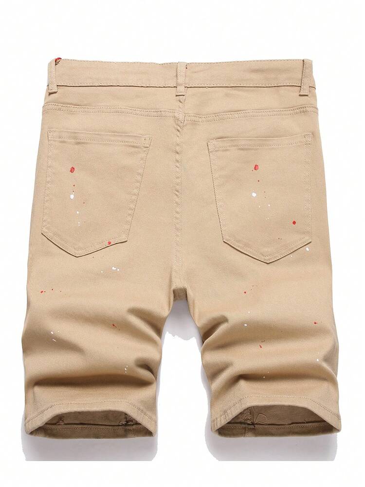 Men's Fashionable Summer Casual Distressed Denim Shorts