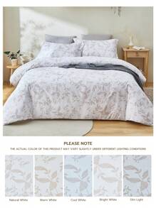 2/3pcs Supersoft Reversible Floral Print Duvet Cover Bedding Set, Vacay Style Lightweight Cloud-Like Feel Bedding, Wrinkle-Resistant, Shrink-Resistant, Duvet Cover*1 Pillowcase*1/2,Perfectly Fits Twin Full King Queen All Size Bed