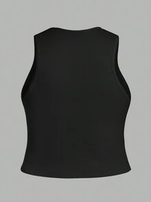 Slaydiva 2 piezas Camiseta de tirantes de unicolor para mujer de talla grande, adecuada para el verano - Multicolor - Ver 5