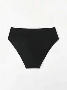 Quần bơi nam đơn giản màu trơn hàng ngày - màu đen - Xem 2