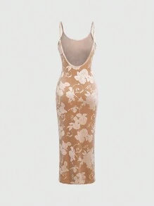 SHEIN Unity 女士花卉印花假日風格夏季吊帶連衣裙 - 白色 - 查看 2