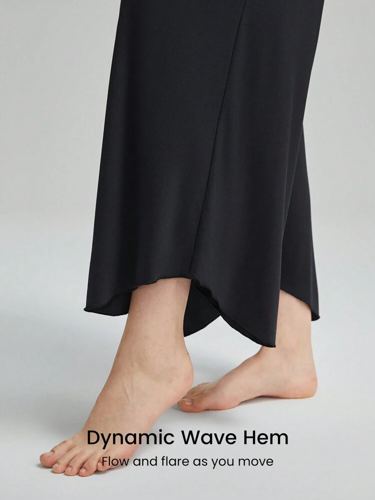 Modal High-Waist Flare Legging Pants Low Impact Yoga Pilates Daily Casual