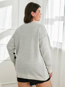 RueChic PULLOVER MIT BUCHSTABEN IN ÜBERGRÖSSE