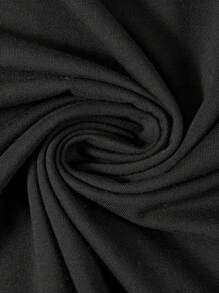 SHEIN Robe moulante sexy grande taille avec dos nu et bretelles pour l'été et ourlet long jusqu'au sol - Noir - Voir 4