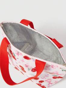 ROMWE Kawaii Cherry Fashionable Portable Lunch Bag For Storage And Insulation Of Lunch Box - Multicolor - View 5