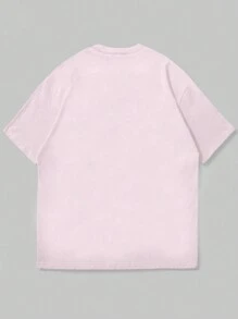 INAWLY Damen Sommer Schmetterling & Getränk bedrucktes Oversized T-Shirt mit Rundausschnitt und Fledermausärmeln, lässige Grafik-Shirt Damen Oberteile, Unisex