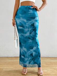 Chiquease Váy in ngẫu nhiên thanh lịch dành cho nữ - Màu xanh Bạc hà - Xem 3